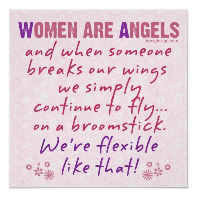 Women are Angels Quote Poster (Front)