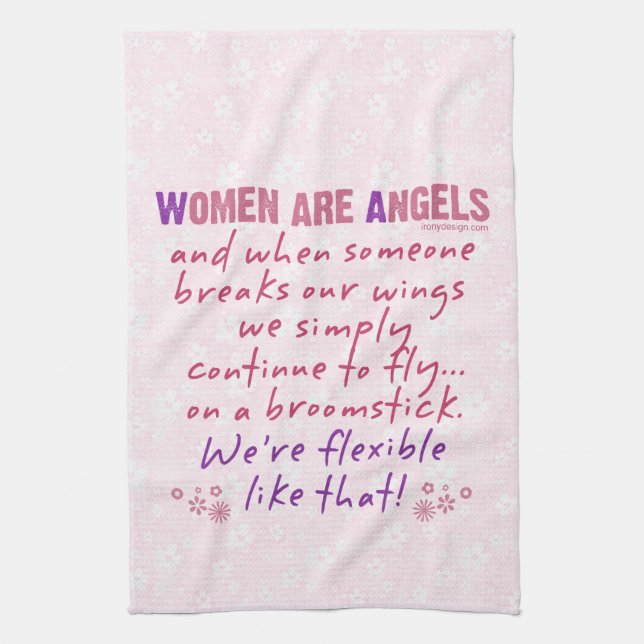 Women are Angels Towel (Vertical)