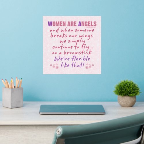 Women are Angels Wall Decal