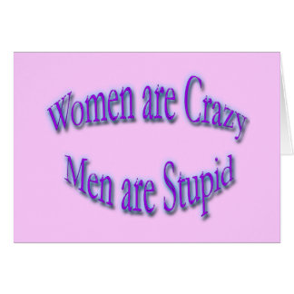 Women Are Crazy blue Cards