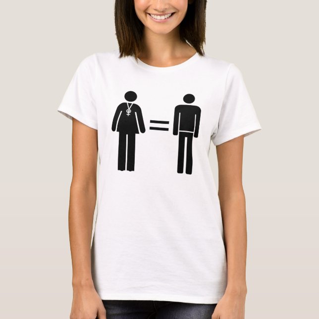 Women Are Equal To Men Feminist T-Shirt (Front)