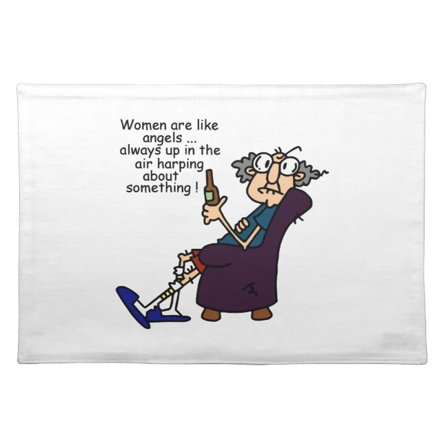 Women Are Like Angels Cloth Placemat (Front)