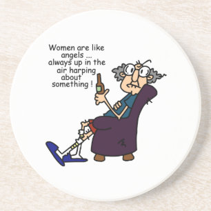 Women Are Like Angels Sandstone Coaster
