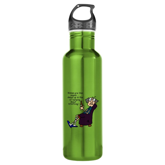 Women Are Like Angels Stainless Steel Water Bottle (Front)