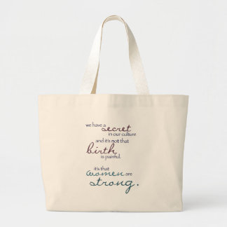women are strong large tote bag