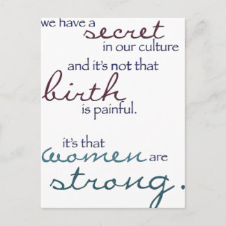 women are strong postcard