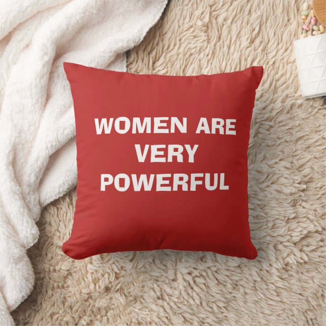 WOMEN ARE VERY POWERFUL Throw pillow polyester 16x (Blanket)