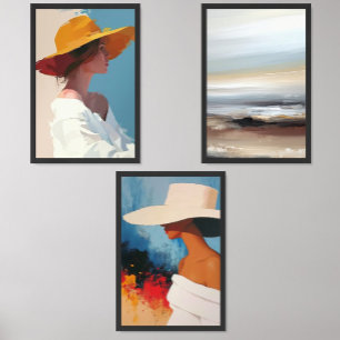 Women at Beach Wall Art Sets