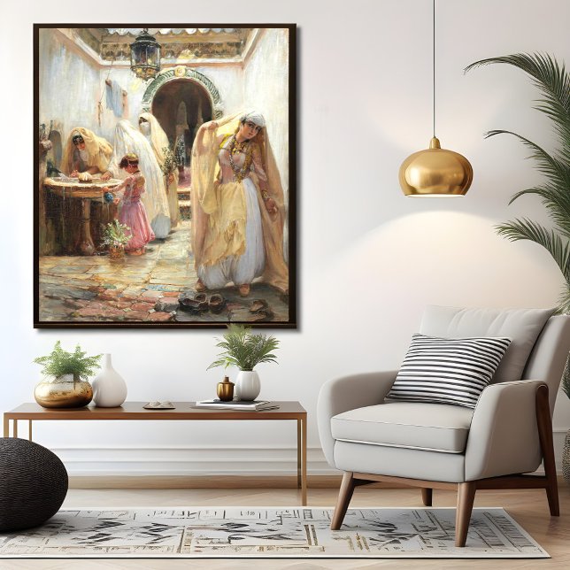 Women at the Fountain, Arthur Bridgman Fine Art Poster (Creator Uploaded)