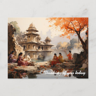 Women at the Raja's summer estate Postcard