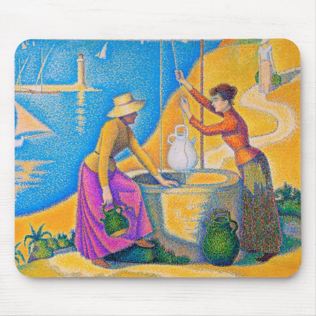 Women at the Well, Signac Mouse Pad (Front)