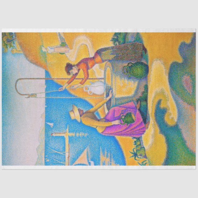 Women at the Well, Signac Tissue Paper (Front)