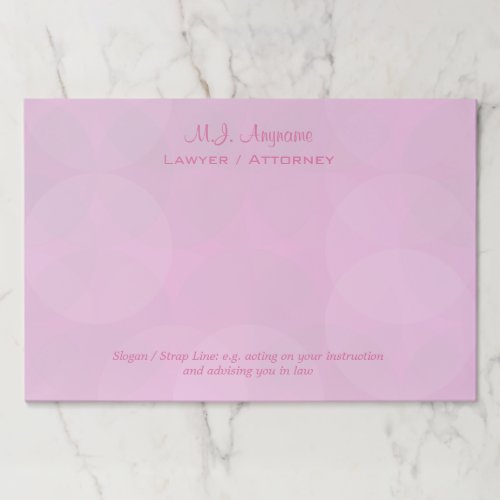 Women Attorney overlapping pink circles Paper Pad