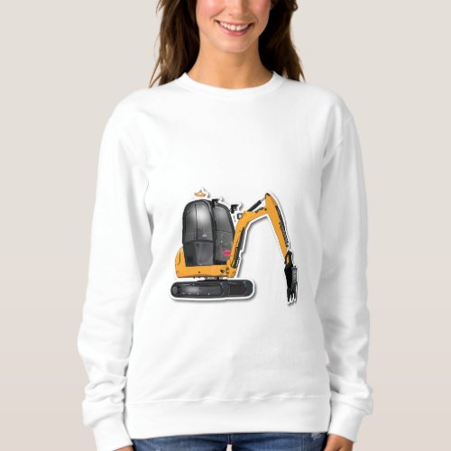 Women Basic Sweatshirt with funny excavator design