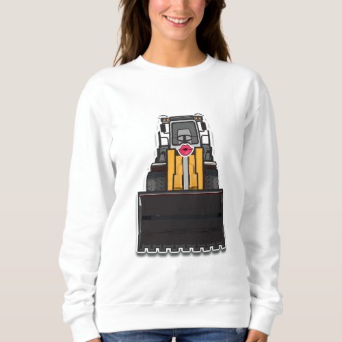 Women Basic Sweatshirt with Lady Loader graphics