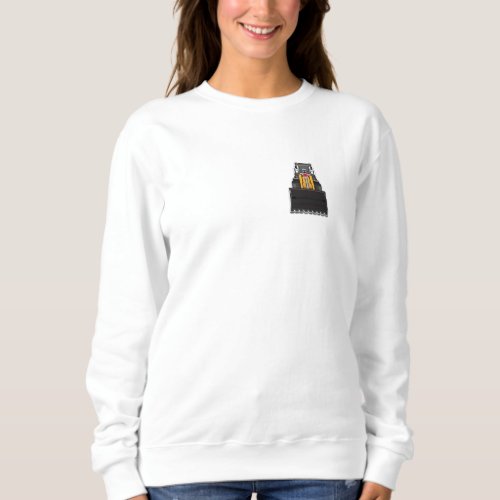 Women Basic Sweatshirt with Lady Loader graphics