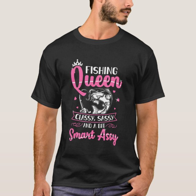 Women Bass Fishing Women Girls Fish Women Fishing T-Shirt (Front)