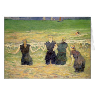 Women Bathing Dieppe by Paul Gauguin Cards