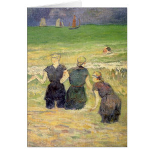 Women Bathing Dieppe by Paul Gauguin Cards