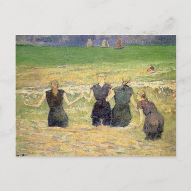 Women Bathing Dieppe by Paul Gauguin Postcard (Front)