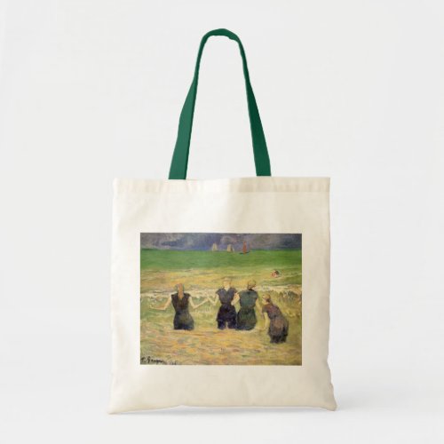 Women Bathing Dieppe by Paul Gauguin Tote Bag