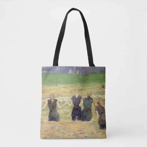 Women Bathing Dieppe by Paul Gauguin Tote Bag