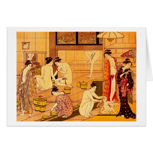 Women Bathing, Torii Kiyonaga Japanese Fine Art (Front Horizontal)