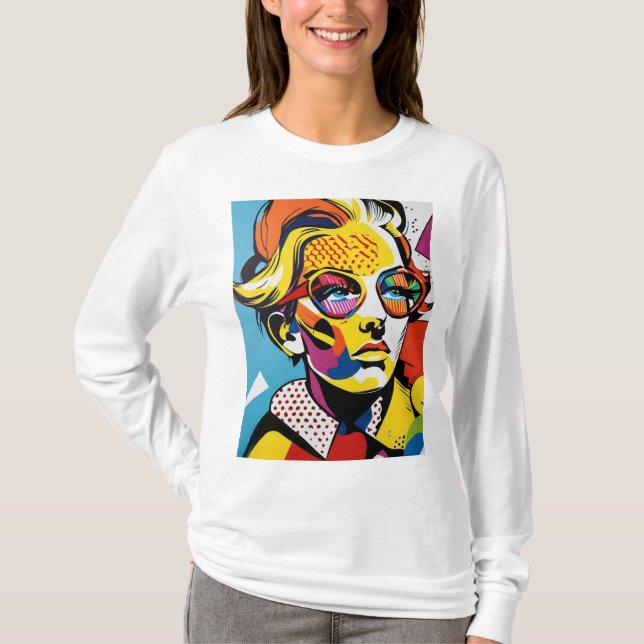 Women beautiful looking art  T-Shirt (Front)