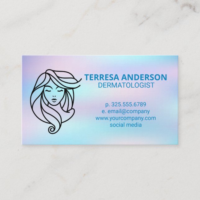 Women Beauty Skin Care | Physician Business Card (Front)