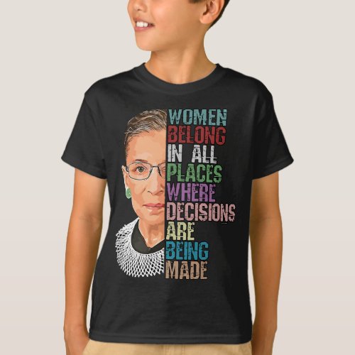 Women Belong In All Places Where Decisions Being M T_Shirt