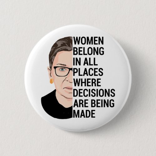 Women belong in all places where decisions button