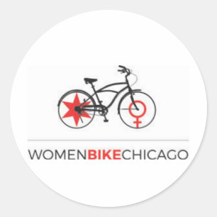 Women Bike Chicago - Cruiser Design Stickers
