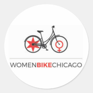 Women Bike Chicago - Step-Through Design Stickers