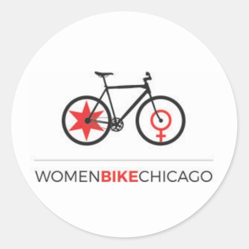 Women Bike Chicago _ Urban Upright Design Stickers