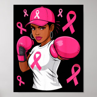 Women Black African American Fight Breast Cancer Poster