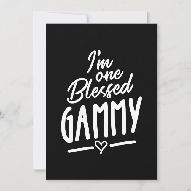 Women Blessed Gammy Grandma Gift Thank You Card (Front)