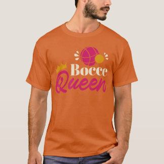 Women Bocce Ball Player Italian Bocce Queen retro T-Shirt