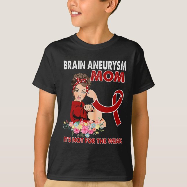 Women Brain Aneurysm Awareness Ribbon  T-Shirt (Front)