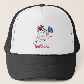women breast cancer blessed to be called Survivor. Trucker Hat