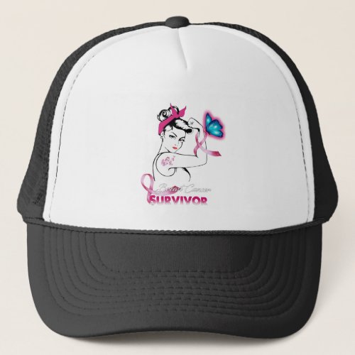 women breast cancer blessed to be called Survivor Trucker Hat