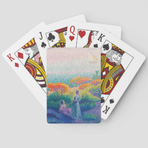 WOMEN BY THE SHORE PAINTING POKER CARDS