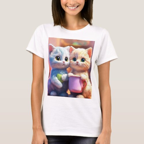 Women cats t_shirt design