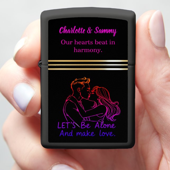 Women celebrating friendship in Love Zippo Lighter (In Hand)