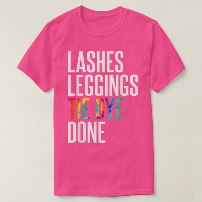 Women Check List Lashes Legging Tie Dye Autumn Fal T-Shirt (Design Front)
