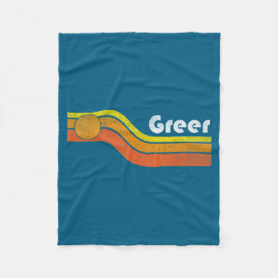 Women Cool Greer Vintage 70s 80s Retro Fleece Blanket