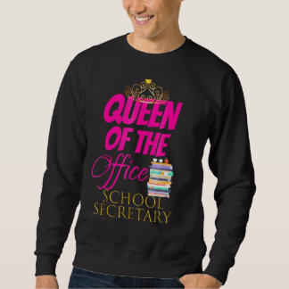 Women Cute Queen Of The Office School Secretary Sweatshirt