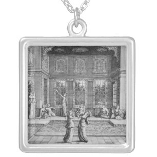 Women dancing in the Harem Silver Plated Necklace