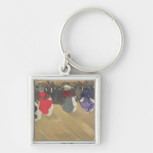 Women Dancing the Can-Can Keychain