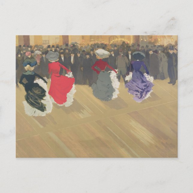 Women Dancing the Can-Can Postcard (Front)