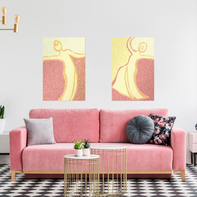 Women dancing wall art sets (Livingroom)